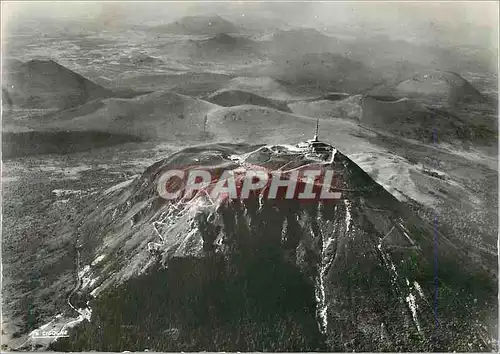 Moderne Karte Puy de Dome (1465m) En Avion sur les Monts Dome (Anciens Volcans)