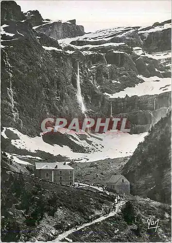 Moderne Karte Gavarnie l'Hotel du Cirque et la Grande Cascade