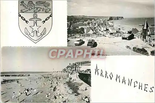 Cartes postales moderne Arromanches (Calvados) Vue Generale la Plage Lion Tank Char d'assaut Militaria