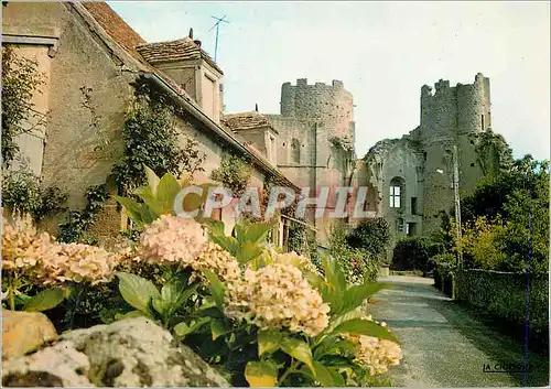 Moderne Karte Bourbon l'Archambault (Allier) Ruines du Chateau