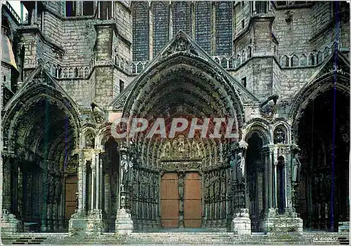 Moderne Karte Chartres la Cathedrale Beauce France