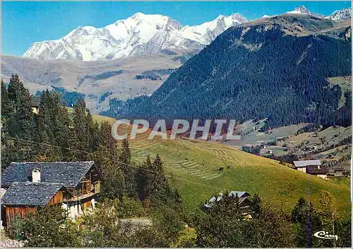 Cartes postales moderne Nos Belles Alpes Panorama sur le Massif du Mont Blanc