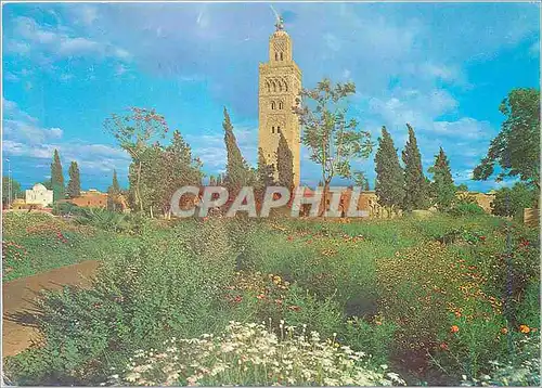 Cartes postales moderne Marrakech Maroc Infini la Koutoubia et le Mausolee du Fondateur