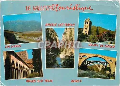 Moderne Karte Lumiere et Couleurs du Vallespir (Pyrenees Orientales) Col d'Ares Amelie les Bains Prats de Moll