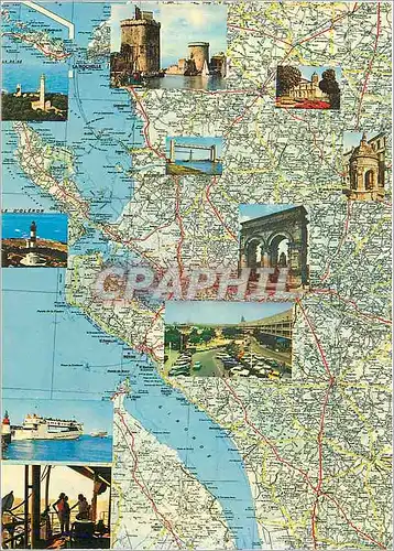 Moderne Karte La Charente Maritime