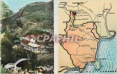 Cartes postales moderne Le Saut du Loup Cote d'Azur Plan de l'Excursion
