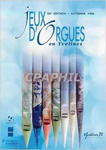 Moderne Karte Yvelines Jeux d'Orgues XIIe Edition Automne 1996