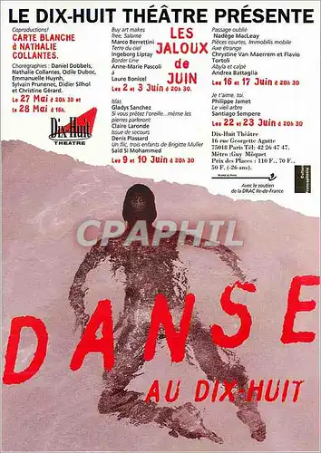 Cartes postales moderne Le Dix Huit Theatre Presente Danse au Dix Huit Theatre (25 Mai 23 Juin 1995)