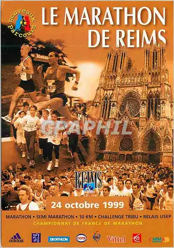 Moderne Karte Le Marathon de Reims Championat de France 24 Octobre 1999