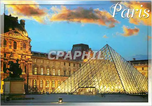Cartes postales moderne Le Palais du Louvre et le Pyramide Paris et ses Merveilles (Etablissement Public du Grand Louvre