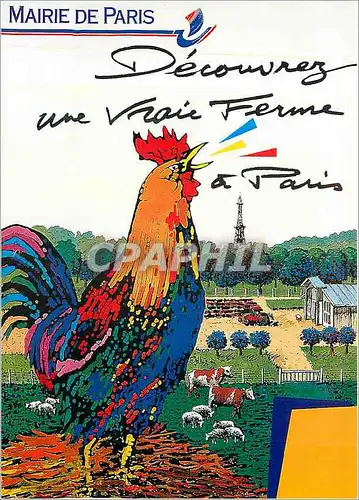 Cartes postales moderne Mairie de Paris Decouvrez une Vrai Ferme a Paris  Ferme Georges Ville Coq