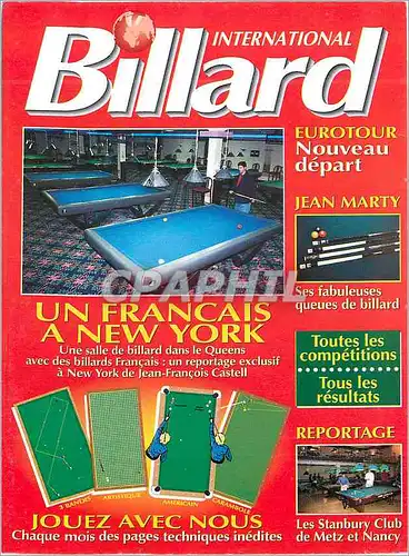 Moderne Karte International Billard Un Francais a New York Jouez avec Nous