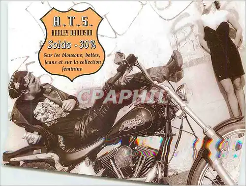 Cartes postales moderne ATS Harley Davidson Solde sur les Blousons Bottes Jeans etsur la Collection Feminine
