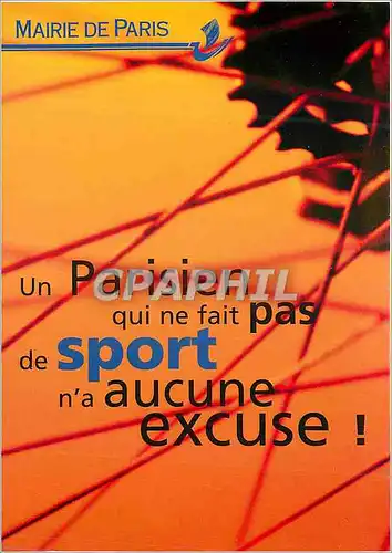 Cartes postales moderne Mairie de Paris Un Parisien qui ne fait pas de Sport n'a aucune Excuse