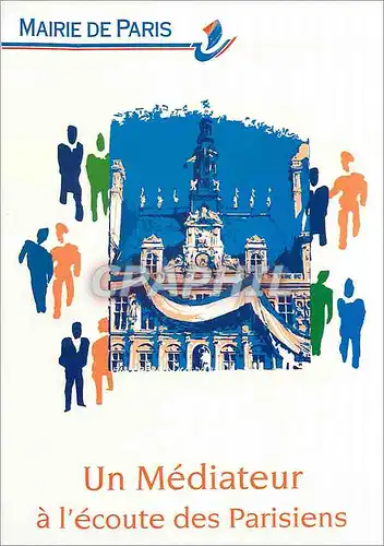 Cartes postales moderne Mairie de Paris Un Mediateur a l'Ecoute des Parisiens