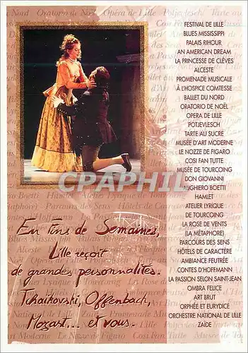 Cartes postales moderne En Fins de Semaines Lille Recoit de Grandes Personnalites Mozart Theatre