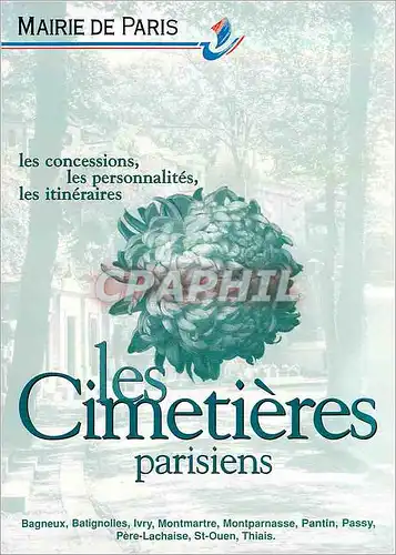 Cartes postales moderne Mairie de Paris Les Cimetieres Parisiens