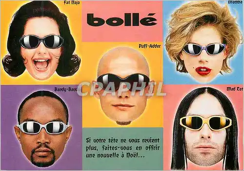 Cartes postales moderne Fat Naja Puff Adder Mamba Mad Cat Bandy Bandy