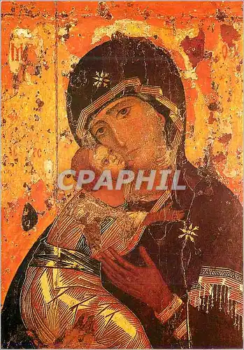 Moderne Karte Joyeux Noel Bonne Annee Ic�ne grecque Sainte Mere de la Passion