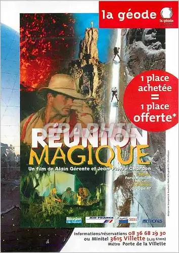 Moderne Karte Reunion Magique un Film de Alain Gerente et Jean Pierre Chardon