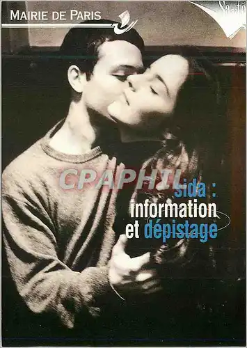 Cartes postales moderne Mairie de Paris Sida Information et Depistage SIDA