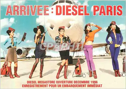 Moderne Karte Arrivee Diesel Paris Avion Aviation