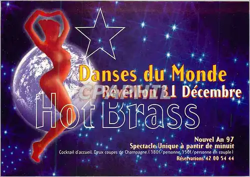 Moderne Karte Danses du Monde Reveillon 31 Decembre