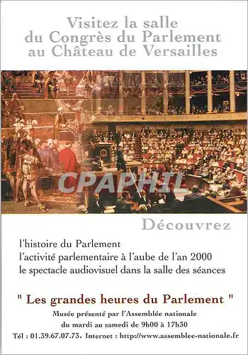 Cartes postales moderne Visitez la Salle du Congres du Parlement au Chateau de Versailles