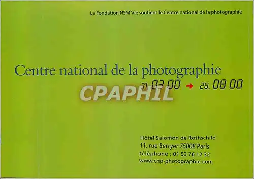 Cartes postales moderne Centre National de la Photographie Hotel Salomon de Rothschild Rue Berryer Paris