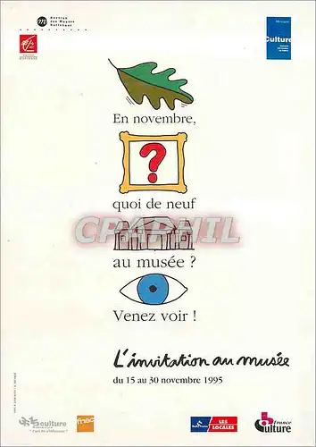 Moderne Karte l'Invitation au Musee 1995