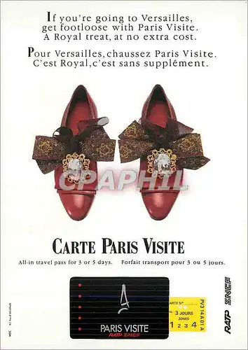 Cartes postales moderne Carte Paris Visite Paris SNCF RATP
