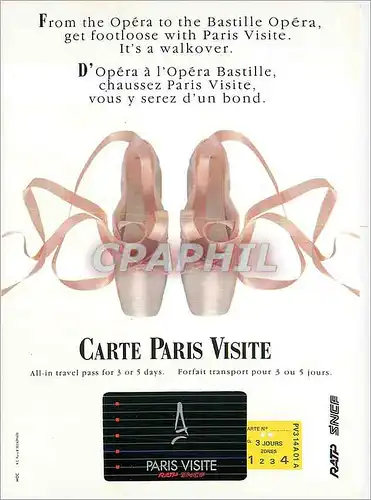 Cartes postales moderne Carte Paris Visite Paris SNCF RATP