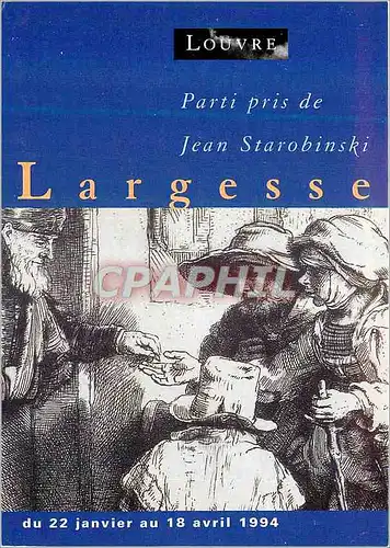 Cartes postales moderne Louvre Parti Pris de Jean Starobinski