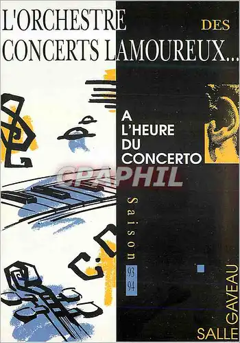 Cartes postales moderne l'Orchestre des Concerts Lamoureux Paris Salle Gaveau