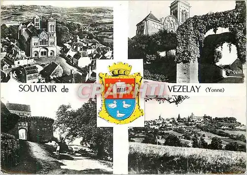 Moderne Karte Souvenir de Vezelay (Yonne)