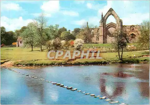 Moderne Karte Wharedale Yorkshire Bolton From The Stepping Stones