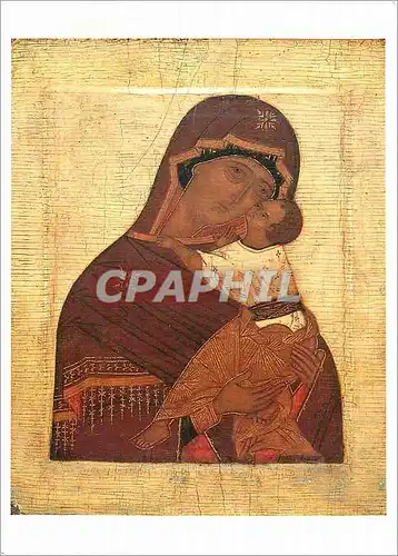 Cartes postales moderne Moscou Debut du 16e S Vierge de Tendresse Bois