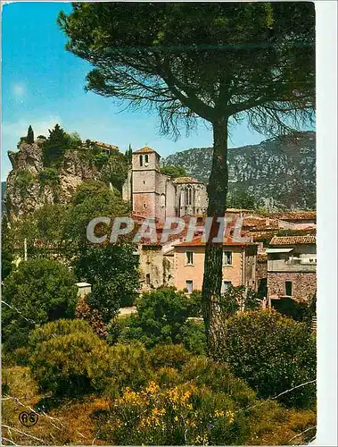 Cartes postales moderne Le Cirque de Moureze En Parcourant le Languedoc L'Eglise Le Rocher et Vieilles Maisons