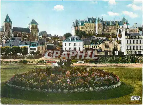 Cartes postales moderne St Aignan sur Cher (L et C) Le Square de la Plage L'Eglise (XIe et XIIe S)