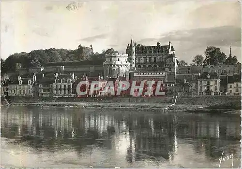 Cartes postales moderne Amboise (Indre et Loire) Le Chateau (XVe S) et la Loire