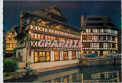 Cartes postales moderne Strassbourg la Nuit Le Bain aux Plantes