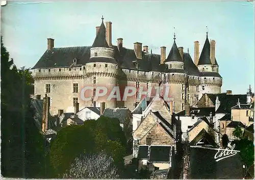 Moderne Karte Le Chateau de Langeais La Facade sur la Ville