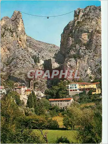 Moderne Karte Moustiers Ste Marie (B A) Vue Generale et la Chaine