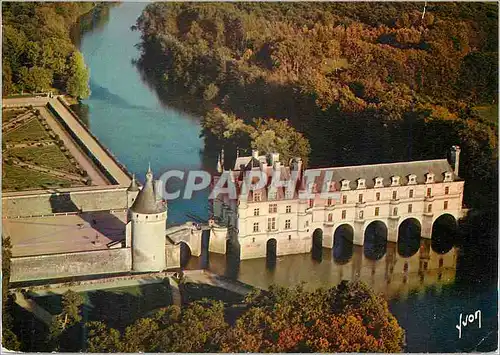 Moderne Karte Le Chateau de Chenonceau Le Val de Loire vu du Ciel