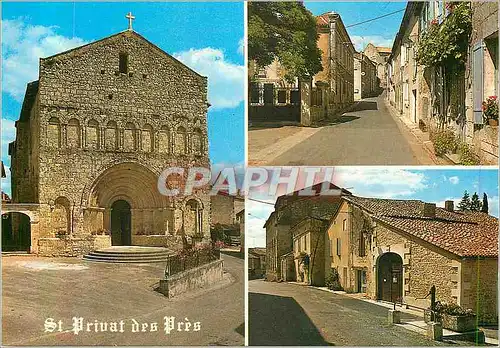 Cartes postales moderne St Privat des Pres (Dordogne) L'Eglise Romaine a Coupole avec Facade Saintongeaise