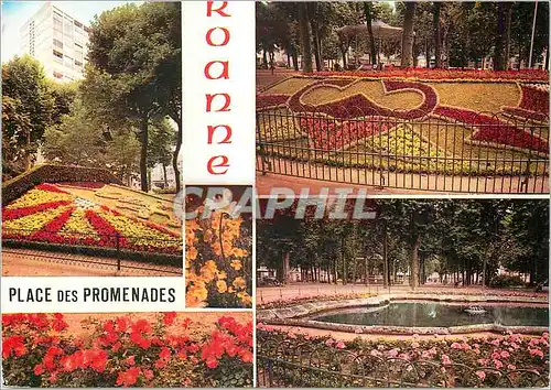 Cartes postales moderne Roanne (Loire) Place des Promenades