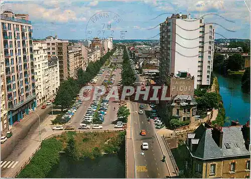 Moderne Karte Rennes (Ille et Vilaine) L'Avenue Artistide Briand et l'Avenue du Sergent Maginot