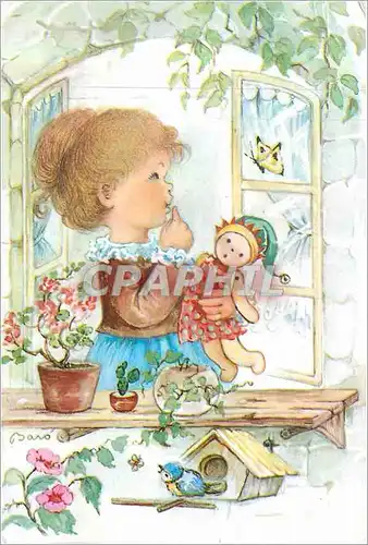 Cartes postales moderne Enfant Poupee