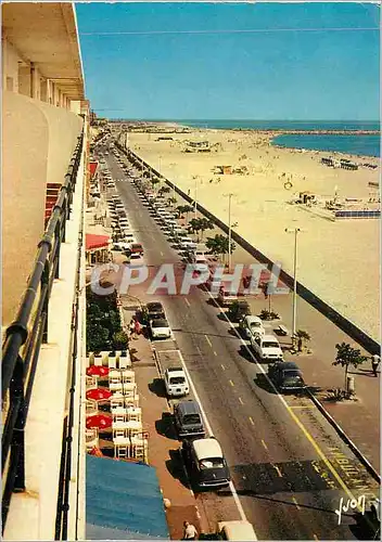 Moderne Karte Canet Plage ((Pyrenees Orientales) La Promenade de la Cote Vermeille et la Plage