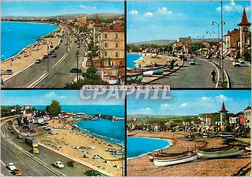 Moderne Karte Souvenir du Cros de Cagnes La Cote d'Azur Vue Generale Les Plages Le Port